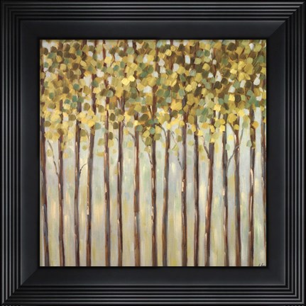 Framed Different Shades of Green Print
