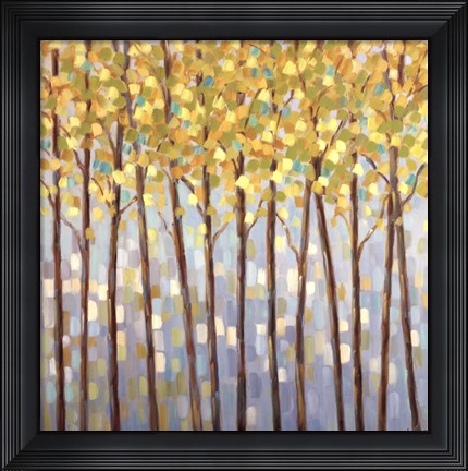 Framed Glistening Tree Tops Print