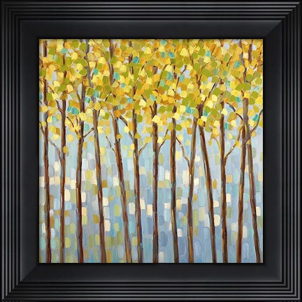 Framed Glistening Tree Tops Print