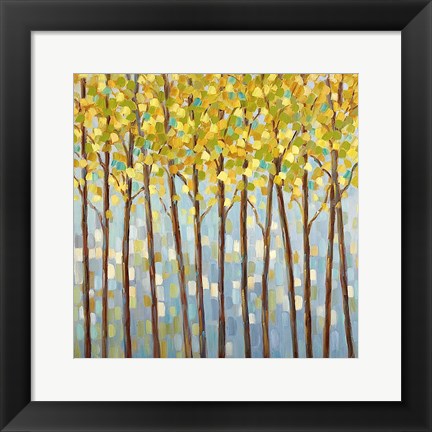 Framed Glistening Tree Tops Print