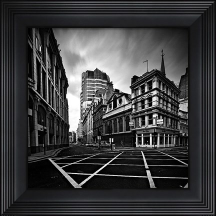 Framed London City Lines Print