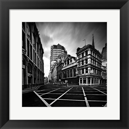 Framed London City Lines Print