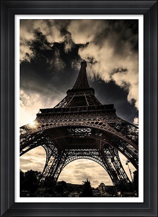 Framed Eiffel Tower (vertical) Print