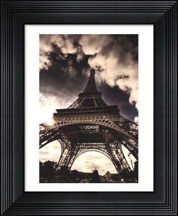 Framed Eiffel Tower (vertical) Print