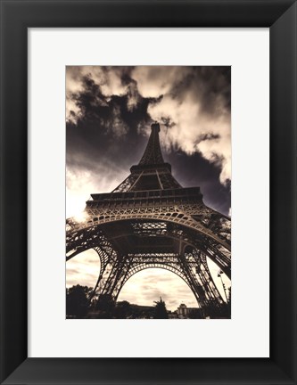 Framed Eiffel Tower (vertical) Print
