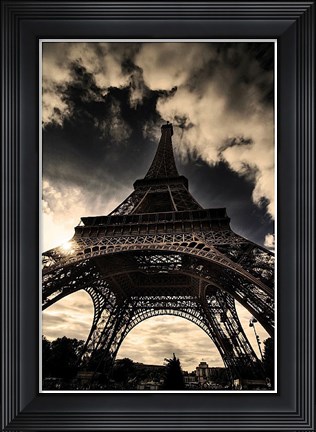 Framed Eiffel Tower (vertical) Print
