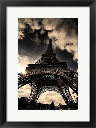 Framed Eiffel Tower (vertical) Print