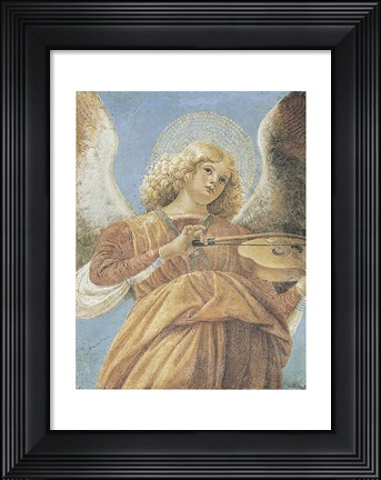 Framed Angel with Violin Print