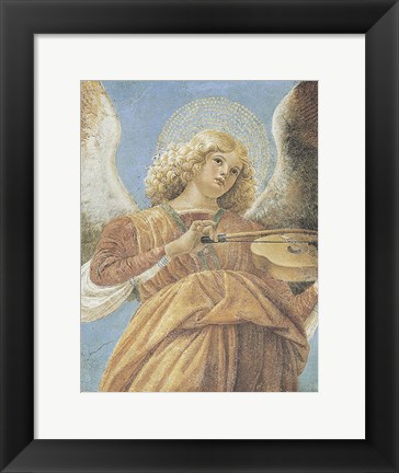 Framed Angel with Violin Print