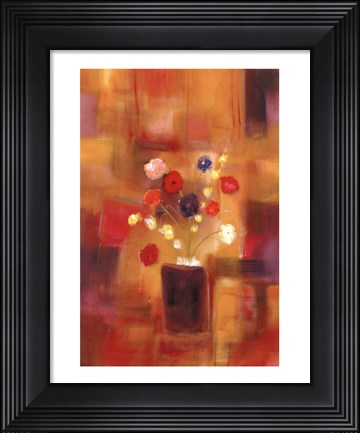 Framed Welcoming Flowers II Print