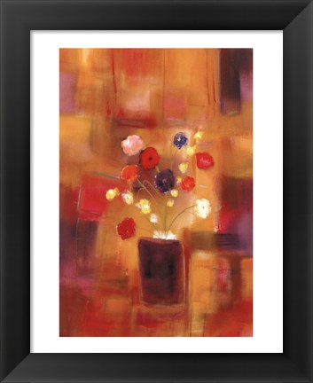 Framed Welcoming Flowers II Print