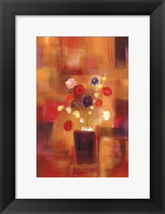 Framed Welcoming Flowers II Print