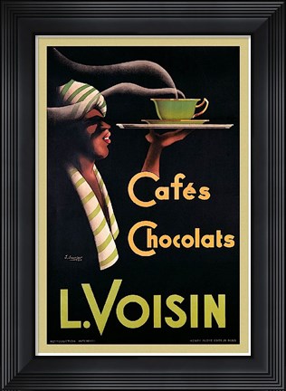 Framed L. Voisin Cafes &amp; Chocolats, 1935 Print
