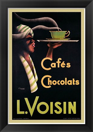 Framed L. Voisin Cafes &amp; Chocolats, 1935 Print