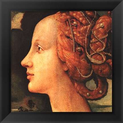 Framed Portrait of Simonetta Vespucci (detail) Print