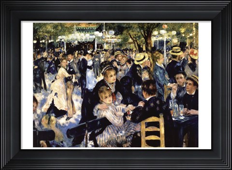 Framed Le Moulin de la Galette 1876 Print
