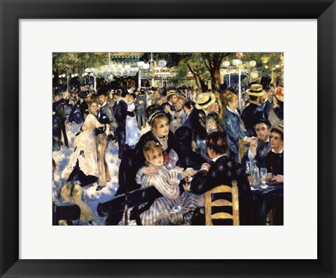 Framed Le Moulin de la Galette 1876 Print