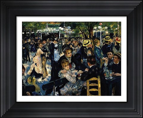 Framed Le Moulin de la Galette 1876 Print