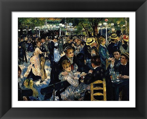 Framed Le Moulin de la Galette 1876 Print