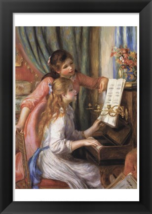 Framed Two Young Girls at the Piano Print