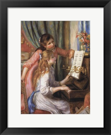 Framed Two Young Girls at the Piano Print