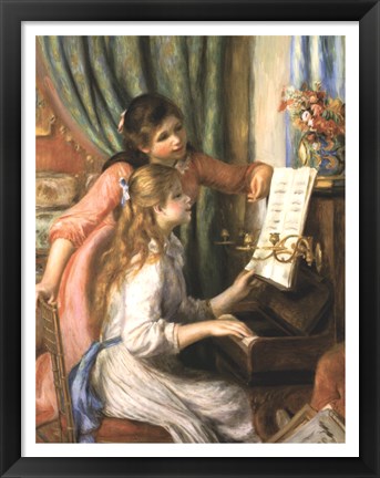 Framed Two Young Girls at the Piano Print