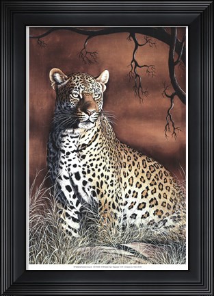 Framed Sitting Leopard Print