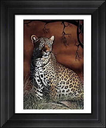 Framed Sitting Leopard Print