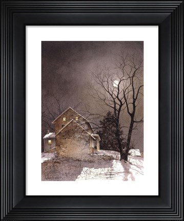 Framed Working Late Print