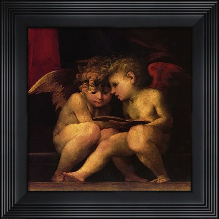 Framed Madonna Enthroned with 4 Saints, 1518 (detail) Print