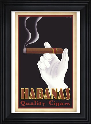 Framed Habanas Quality Cigars Print