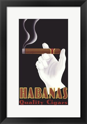 Framed Habanas Quality Cigars Print