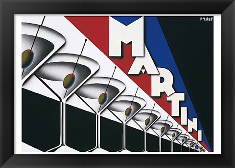 Framed Martini Print