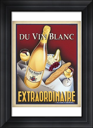 Framed Du Vin Blanc Extraordinaire Print