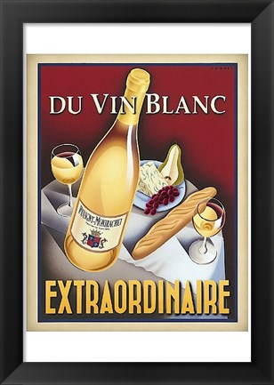 Framed Du Vin Blanc Extraordinaire Print