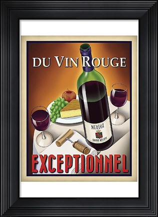 Framed Du Vin Rouge Exceptionnel Print
