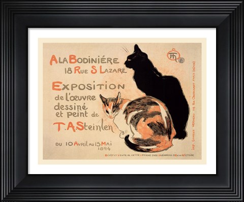 Framed la Bodiniere/Exposition Steinlen Print