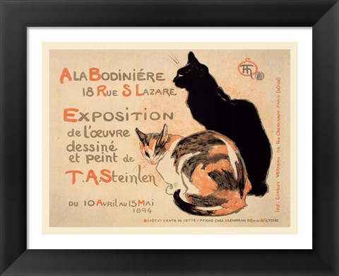 Framed la Bodiniere/Exposition Steinlen Print