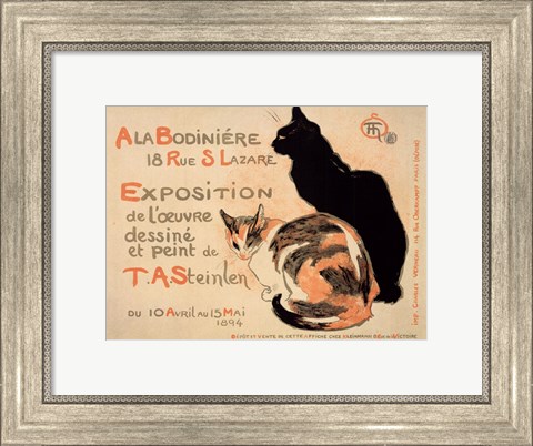 Framed la Bodiniere/Exposition Steinlen Print