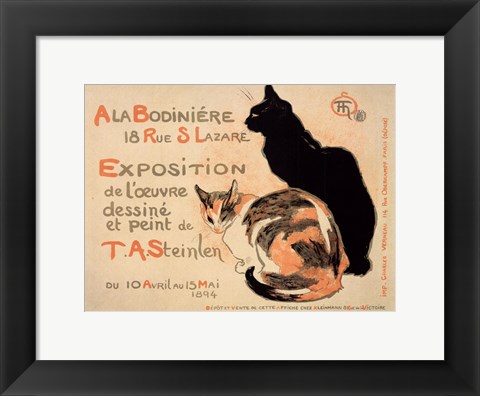 Framed la Bodiniere/Exposition Steinlen Print