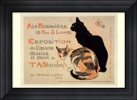 Framed la Bodiniere/Exposition Steinlen Print