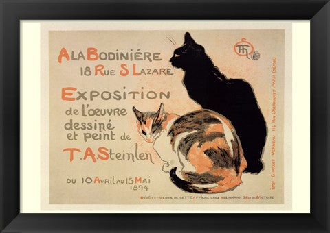 Framed la Bodiniere/Exposition Steinlen Print