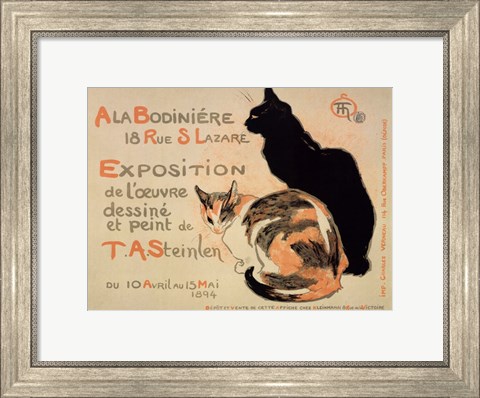 Framed la Bodiniere/Exposition Steinlen Print