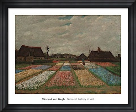 Framed Flower Beds in Holland, c. 1883 Print