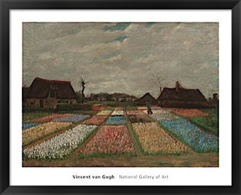 Framed Flower Beds in Holland, c. 1883 Print