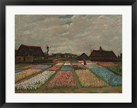 Framed Flower Beds in Holland, c. 1883 Print