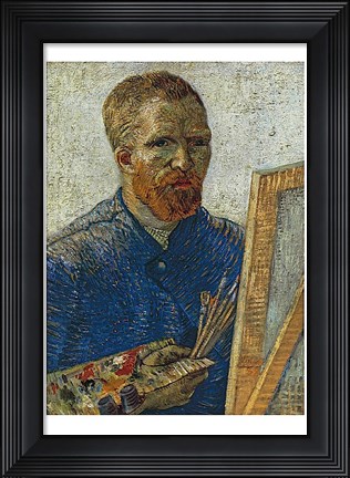Framed Self Portrait in Front of Easel Print