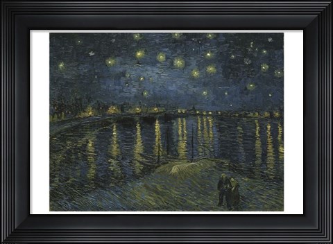 Framed Starry Night Over the Rhone Print