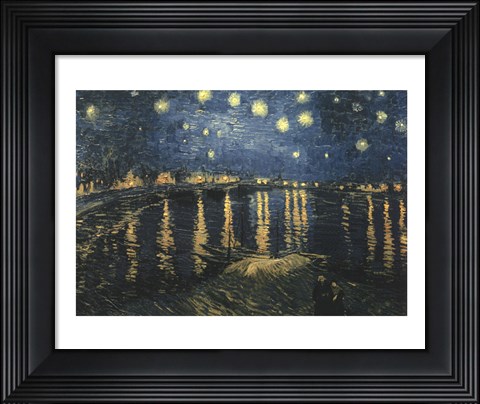 Framed Starry Night Over the Rhone Print