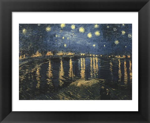 Framed Starry Night Over the Rhone Print